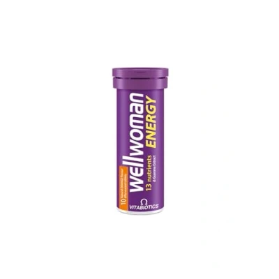 Image of Wellwoman Energy Lime 10 Dissolving Multivitamins Effervescent Tablets For Woman, Natural Flavour, By Vitabiotics