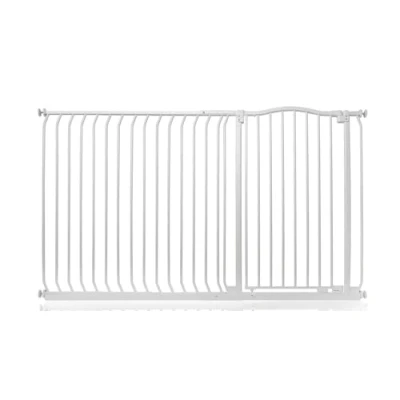 Image of Bettacare Extra Tall Curved Top Dog Gate, 171cm 180cm, Matt White, 100cm in Height, Pressure Fit Pet Gate for and Puppy, Barrier, Easy Installation
