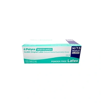 Image of Bodyguards GL8802 Original Powder Free Latex Gloves, Size 8/Medium, White (Pack of 100)