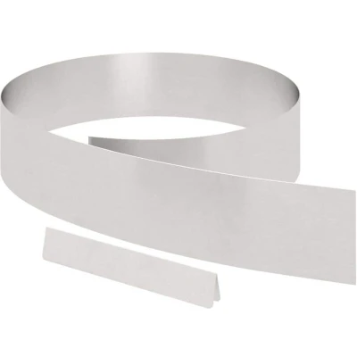 Image of vidaXL Garden Lawn Edging 4 pcs Silver 450 x 15 cm Stainless steel