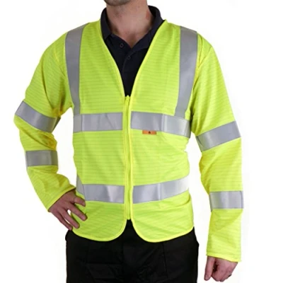 Image of FIRE RETARDANT HI VIS JERKIN SATURN YELLOW 4XL