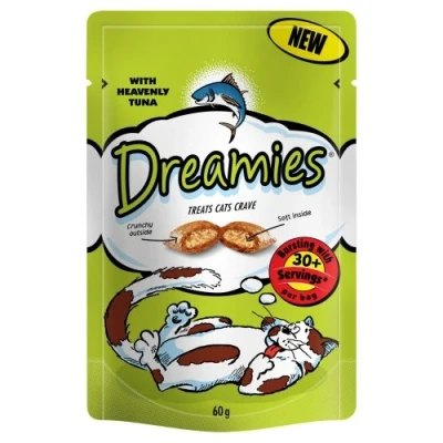 Image of Dreamies Tasty Tuna Cat Treats 5x60g packets