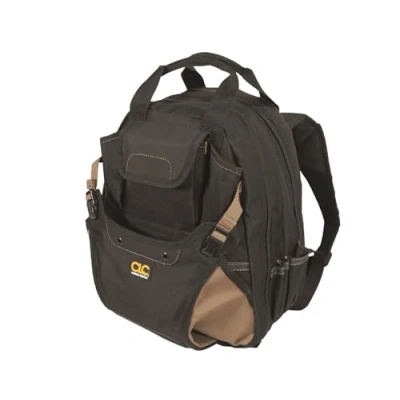 Image of CLC Custom Leathertcraft 1134 Carpenter&#039;s Tool Backpack, 44 Pockets, Padded Back Support