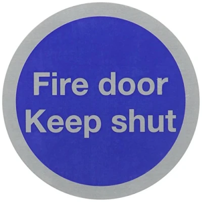 Image of Safety Sign Fire Door Keep Shut, 76mm