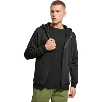 Image of Build Your Brand Men&#039;s Heavy Zip Hoody Jacket, Black (Black 00007), XX Large