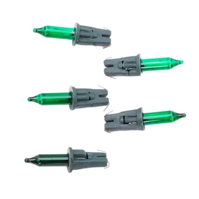Image of Christmas Concepts® Pack of 5 Green Push in Spare Bulbs 5v 0.7w 0.14a Replacement