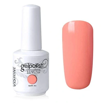 Image of Vishine Soak Off UV LED Gel Polish Nail Art Manicure Lacquer Coral (121)