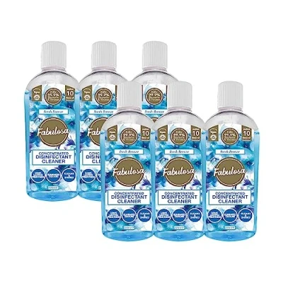 Image of Fabulosa 4 in 1 Concentrated Antibacterial Disinfectant All Purpose Cleaner, 220ml, 6 pack, Fresh Breeze