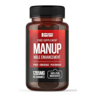 Image of ManUp Male Gummies, 1265mg per Serving, with Maca, Vitamin B6, B12, Ashwagandha, L Arginine, Tribulus Terrestris, Pack of 60