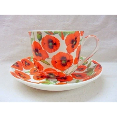 Image of Field Poppy Jumbo Cup and Saucer