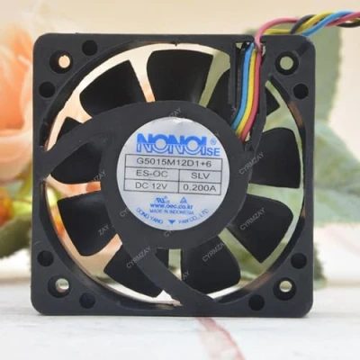 Image of CYRMZAY Compatible For NONOISE G5015M12D1+6 12V 0.200A 5cm 5015 4 Wire Cooling Fan