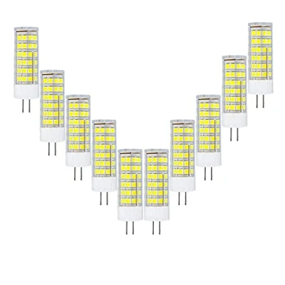 Image of ZHIYUE 10 Pack G4 7W Led Bulb Equivalent Halogen Bulbs 70W 700LM Energy Saving Light Socket Lamp AC 220 240V Non Dimmable Cool White 6000K Capsule