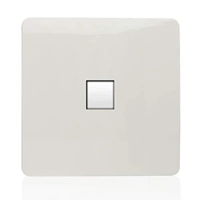 Image of Trendi Artistic Modern RJ56 Cat 5e &amp; 6 Ethernet Socket White Art PCWH