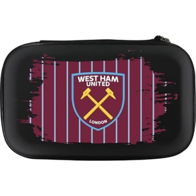 Image of FOCO Officially Licensed West Ham United Football Club Hammers FC Dart Case Storage Wallet, Stripe, Black (W574)