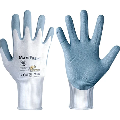 Image of Atg 34 800 Maxifoam Palm side Coated White/Grey Gloves Size 10