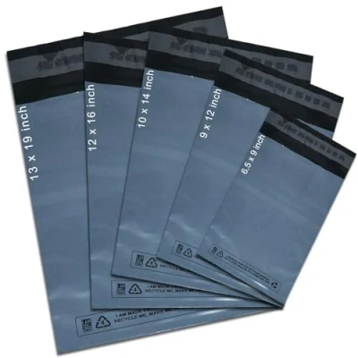 Image of 50 Mixed Size Parcel Bags Packaging Shipping Delivery for Posting Grey Strong Self Seal Mail Postage Waterproof Mailing Postal Poly Plastic Packing Envelopes (5 Sizes)