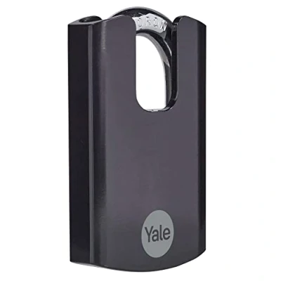 Image of Yale Y300CB/63/127/1 Maximum Security 62mm Hardened Steel Padlock with Closed Shackle Black Boron 3 Keys