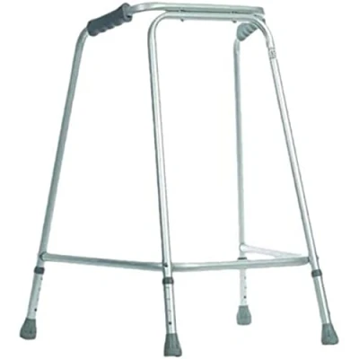 Image of Aidapt Standard Extra Large Frame Adult Adjustable Height Aluminium Lightweight Walking with Wheels and Anti Slip Ferrule Feet to Aid Stability Confidence when