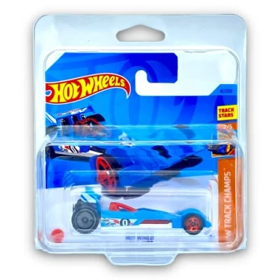Image of Hot Wheels Wired (Blue &amp; Red) 2/5 HW Track Champs 2023 41/250 (Short Card) COMES IN A KLAS CAR KEEPER PROTECTIVE COLLECTORS CASE HKH66
