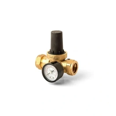 Image of INTA Water Pressure REDUCING Valve with Gauge 15MM &amp; 22MM Fitting REGULATING PRVG22
