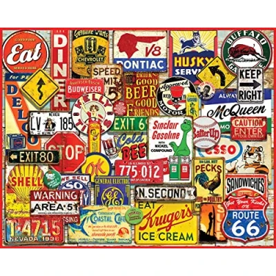 Image of White Mountain Puzzles Great Old Signs, 1000 Pieces Jigsaw Puzzle