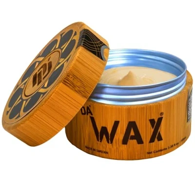 Image of Da Dude Extra Strong Hair Wax for Men Matte Finish, Styling in Eco Friendly Bamboo Jar &amp; Hessian Bag, 100ml Suitable All Types