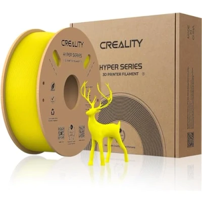 Image of Official 3D Printer Filament Hyper PLA Filament, Creality High Speed Printing, Durable and Resistant, Smooth, Overhang Permance Diional Accuracy +/ 0.03mm, 2.2lbs/Spool, Yellow