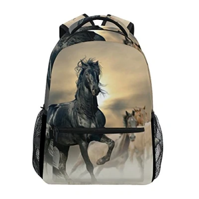 Image of Horses Animated Casual Backpack School Bag Travel Daypack