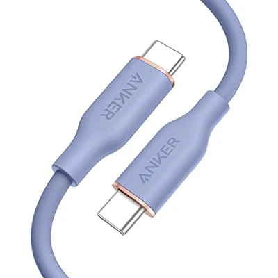 Image of Anker USB C to Cable, 643 Cable 100W 3ft, 2.0 Type Charging Fast Charge for MacBook Pro 2020, iPad Air 4, Mini 6, Galaxy S21, Pixel, Switch (Lavender Grey)