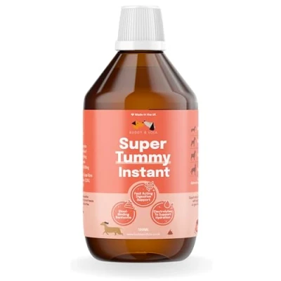 Image of Buddy &amp; Lola Fast Acting Dog Diarrhea Treatment with Electrolytes 20 Servings Tummy Settler For Dogs All Breeds, Sizes and Ages Syringe Included
