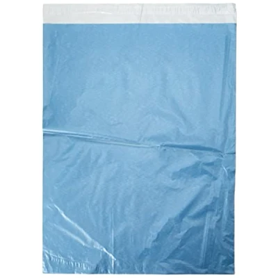Image of Triplast 17 x 22 Inch Plastic Mailing Postal Bag Metallic Blue (Pack of 100)