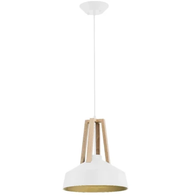 Image of Trix Dome Pendant Ceiling Light White, 34cm, 1x E27