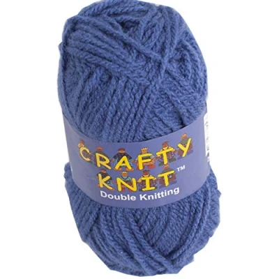 Image of DK Acrylic Crafty Knit Sewing &amp; Crochet Craft Wool Yarn Multi Coloured 25g Balls (Denim)