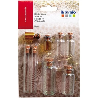 Image of Artemio Oldies Flasks 8/Pkg 1.18 3.35 inch, Other, Multicoloured, 4.15 x 18.25 cm
