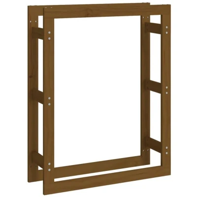 Image of vidaXL Firewood Rack Honey Brown 80x25x100 cm Solid Wood Pine