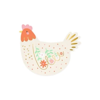 Image of Paper Napkins Chicken Mixed 16 x 13 cm (1 Pack of 20)