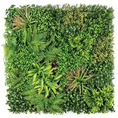 Image of CHRISTOW Oasis Artificial Plant Living Wall Panels, Garden Fence Covering Decoration, Indoor Outdoor Decor, Waterproof UV Protected, 1m x (Pack of 2: 50cm)