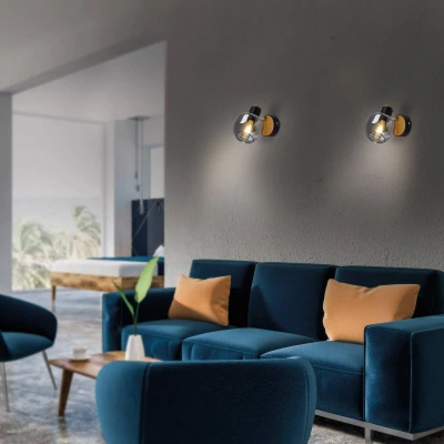 Image of Näve 1350022 wall light with smoked glass, one bulb