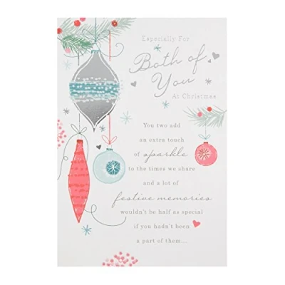 Image of Hallmark Medium Both Of You &quot;Festive Memories&quot; Christmas Card