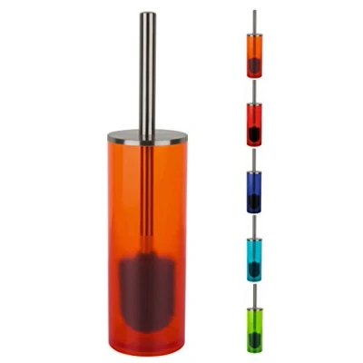 Image of Spirella Nyo Acrylic Toilet Brush Clear Orange