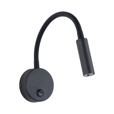 Image of TK Lighting Lagos wall light, black, height 45 cm, metal