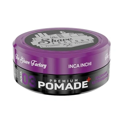 Image of The Shave Factory Premium Pomade 150ml 03 Fauxhawk Extravaganza with Inca Inchi Extra Hold Shine