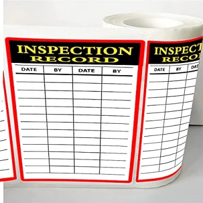 Image of Inspection Record Inventory Shipping Pallet Stickers,3.5x5 inch Special Handling Instructions Stickers for Warehouse Control,Equipment Maintenance (200pcs)