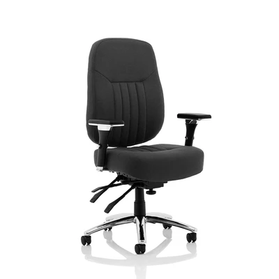 Image of Barcelona Deluxe Black Fabric Operator Chair