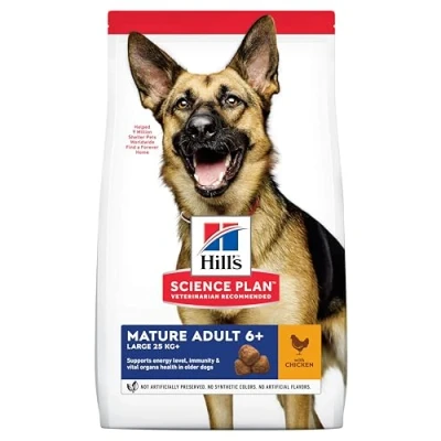 Image of Hills Science Plan Canine Vitality &amp; Longevity Food Croquet for Aged Dogs +5 Large Breed Chicken 18 kg