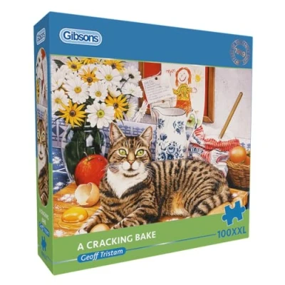 Image of Gibsons A Cracking Bake 100XXL Piece Jigsaw Puzzle Kitchen Cat Nostalgic Extra Large Sustainable Premium 100% Recycled Board Great Gift for Adults Games