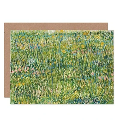 Image of Artery8 Vincent Van Gogh Patch Of Grass Fine Art Greeting Card Plus Envelope Blank Inside
