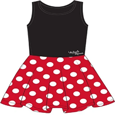 Image of Minnie Mouse Women&#039;s And Red Polka Dot Dress X Large