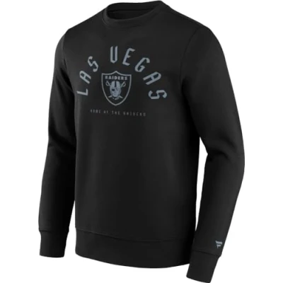 Image of Las Vegas Raiders NFL College Stamp Crew Sweatshirt Pullover black, L