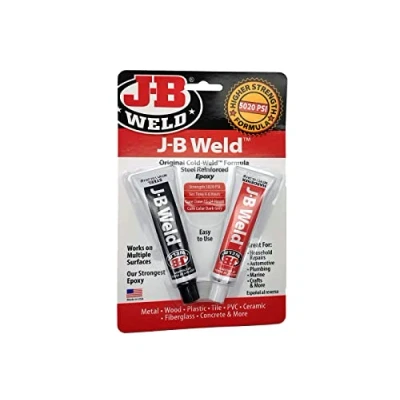 Image of J B Weld 8265S Cold Steel Reinforced Epoxy with Hardener, 2 oz by